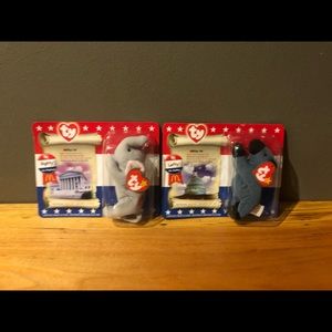 McDonald’s Beanie Babies Righty and Lefty!!